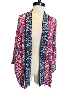 kimono, floral boho lightweight, summer, beach cover up, vacation style, flowy